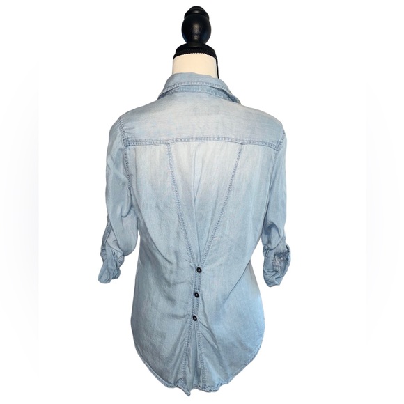 ABS Allen Schwartz Chambray Top - Picture 3 of 4